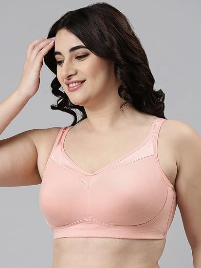 Enamor Full Support Super Lift Women's Cotton Minimizer Bra – Non-Padded, Wirefree, Full Coverage A112, Plus Sizes Available